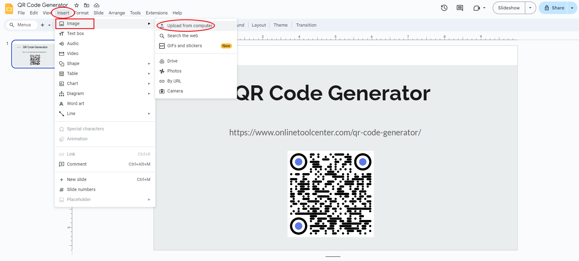 inserir código qr em powerpoint.png