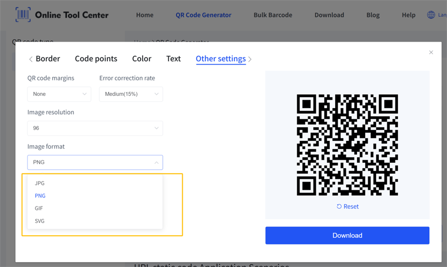 Formato de imagem de c&oacute;digo qr