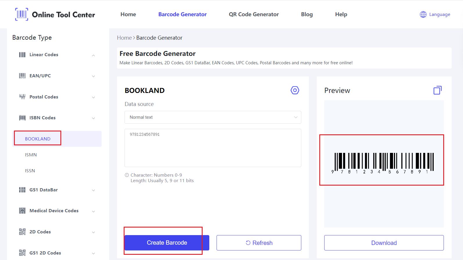 grátis online Bookland EAN barcode generator.png