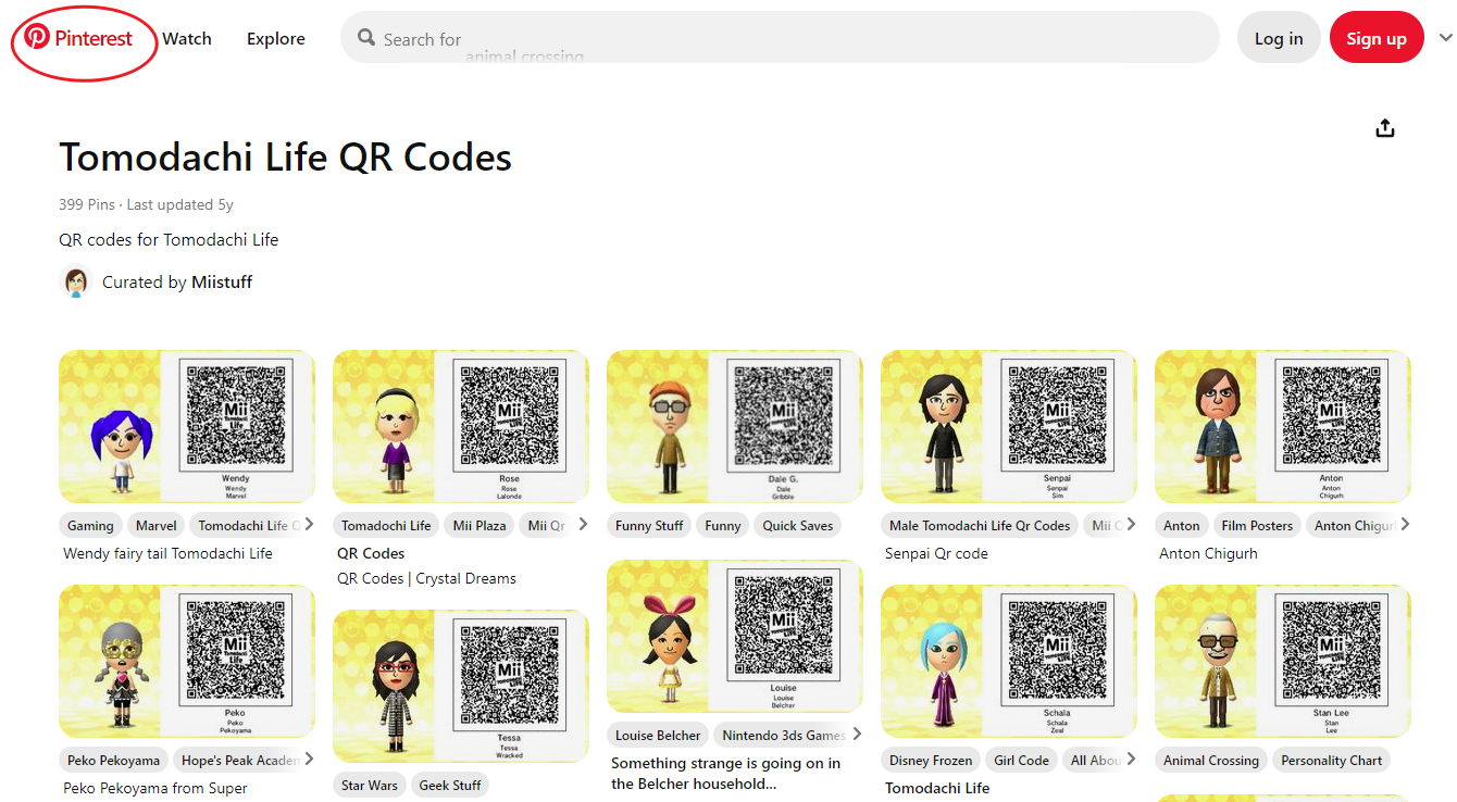 Códigos QR Tomodachi Life do Pinterest.png