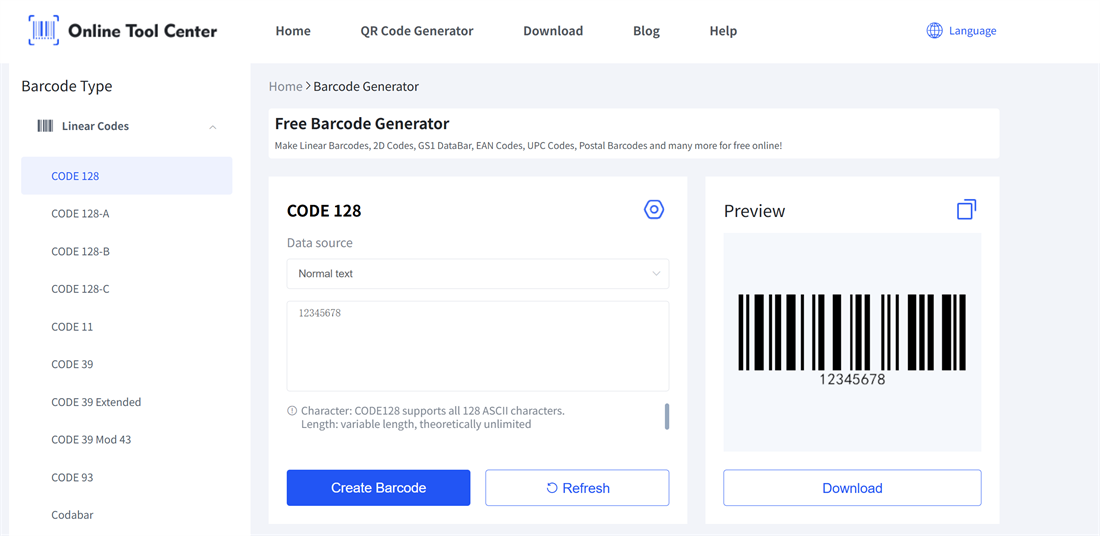 gerador de códigos de barras online