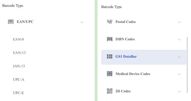 tipos de c&oacute;digos de barras