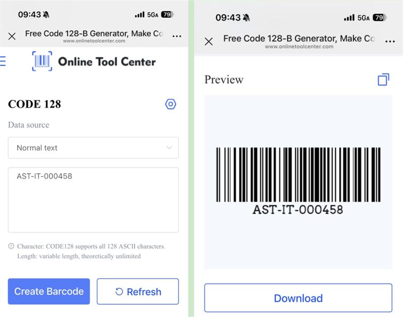 c&oacute;digo de barras 128