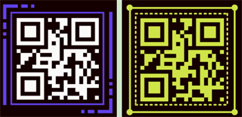 QR Code on Black Background Código QR em fundo preto