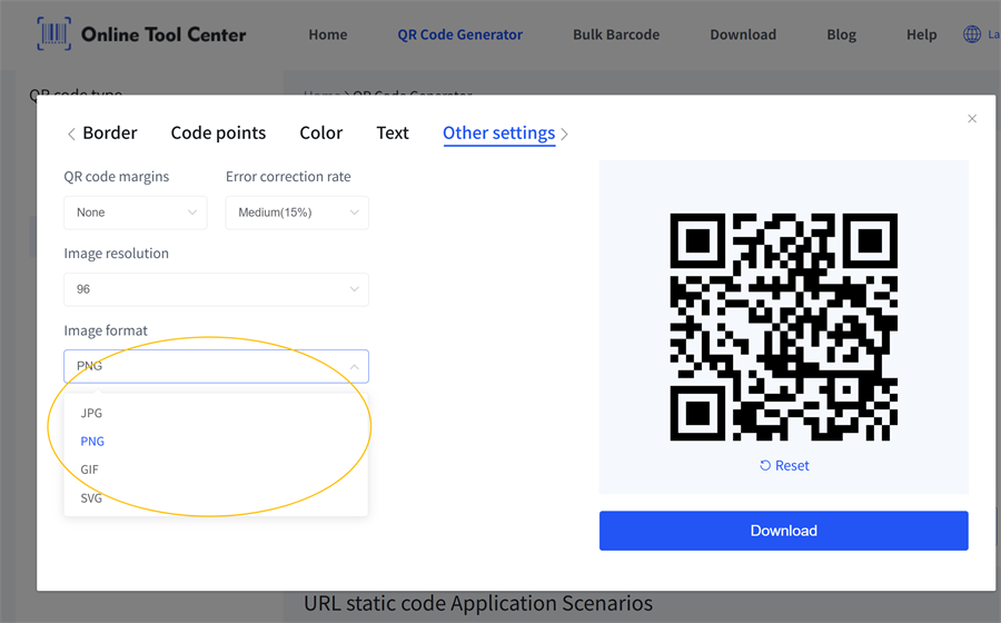 Formato de imagem de c&oacute;digo qr
