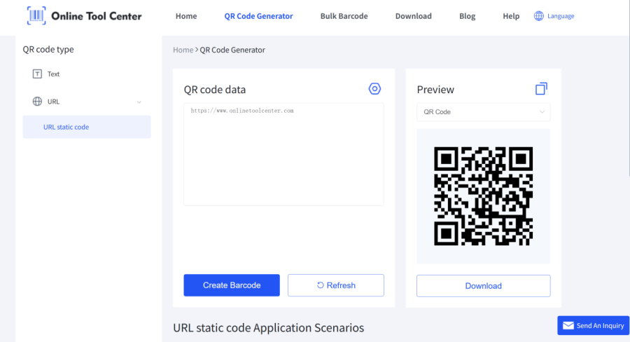 criar link c&oacute;digo qr